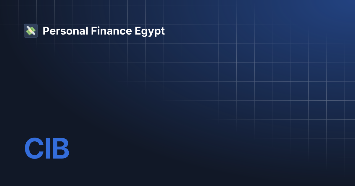 CIB | Personal Finance Egypt